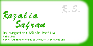rozalia safran business card